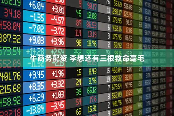 牛商务配资 李想还有三根救命毫毛