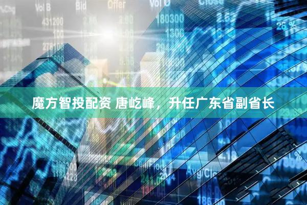魔方智投配资 唐屹峰，升任广东省副省长