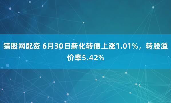 猎股网配资 6月30日新化转债上涨1.01%，转股溢价率5.42%